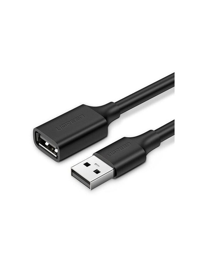 Кабель UGREEN US103 (10316) USB 2.0 A Male to A Female Cable. 2 м. черный
