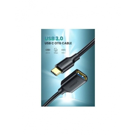 Кабель UGREEN US154 (30701) USB-C Male to USB 3.0 A Female OTG Cable Black - фото 6