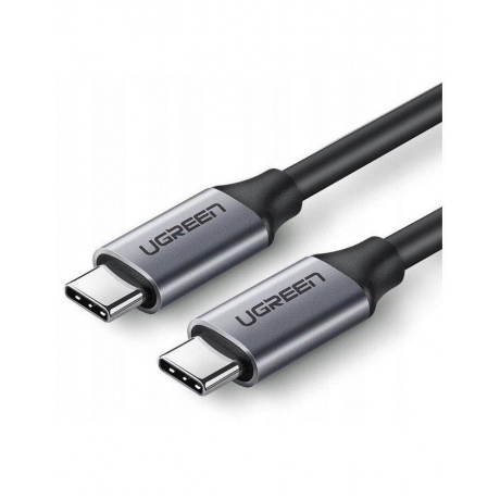 Кабель UGREEN US161 (50751) USB 3.1 Type C Male to C Male Cable Nickel Plating Aluminum Shell Gray - фото 1