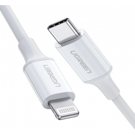 Кабель UGREEN US171 (60749) USB-C to Lightning Cable M/M Nickel Plating ABS Shell. 2 м. белый