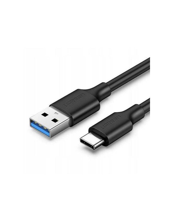 Кабель UGREEN US184 (20882) USB 3.0 A Male to Type C Male Cable Nickel Plating. 1 м. черный кабель ugreen us287 60117 usb a 2 0 to usb c cable nickel plating 1 5м черный