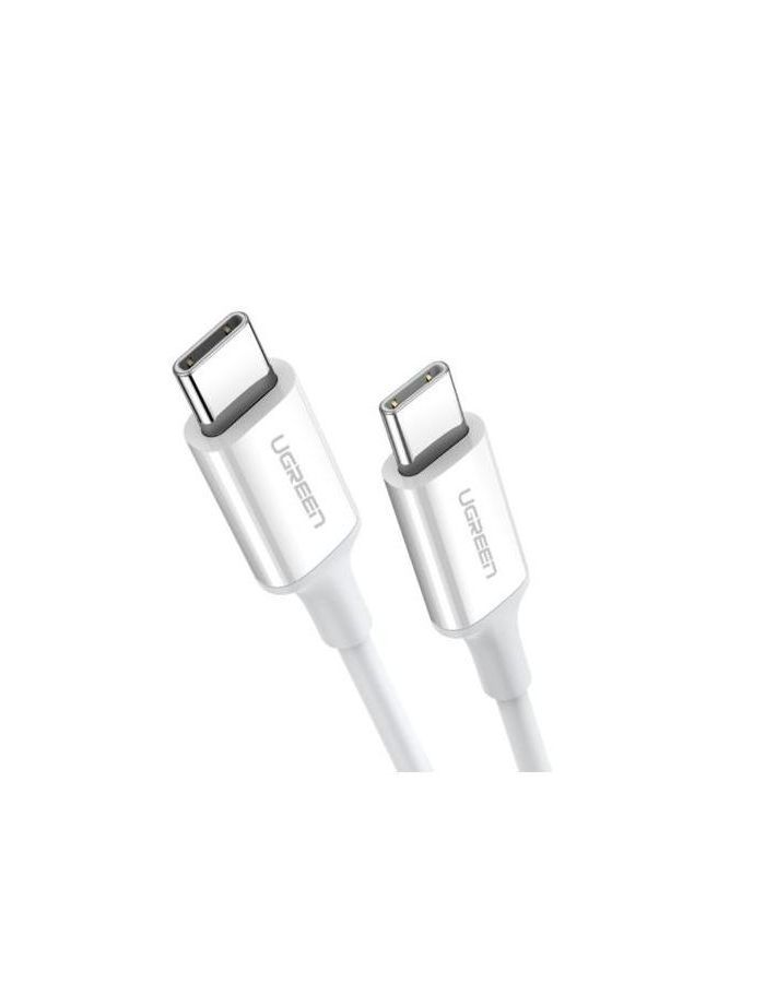 Кабель UGREEN US264 (60520) USB-C 2.0 Male To USB-C 2.0 Male 3A Data Cable. 2м. белый кабель ugreen usbc 2 0 male usb c 2 0 male белый 1 шт