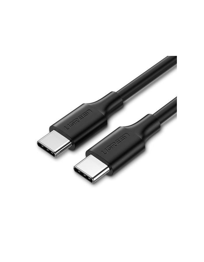 Кабель UGREEN US286 (10306) USB-C 2.0 Male To USB-C 2.0 Male 3A Data Cable. 2м. черный кабель ugreen us184 20882 usb 3 0 a male to type c male cable nickel plating 1 м черный