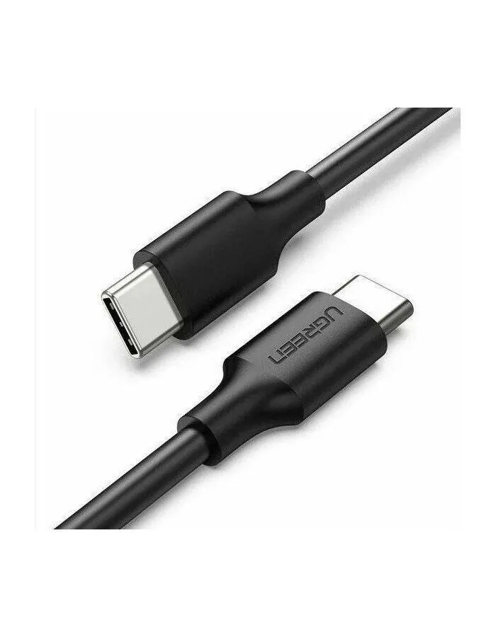 Кабель UGREEN US286 (50997) USB-C 2.0 Male To USB-C 2.0 Male 3A Data Cable.  1 м. черный - фото 2