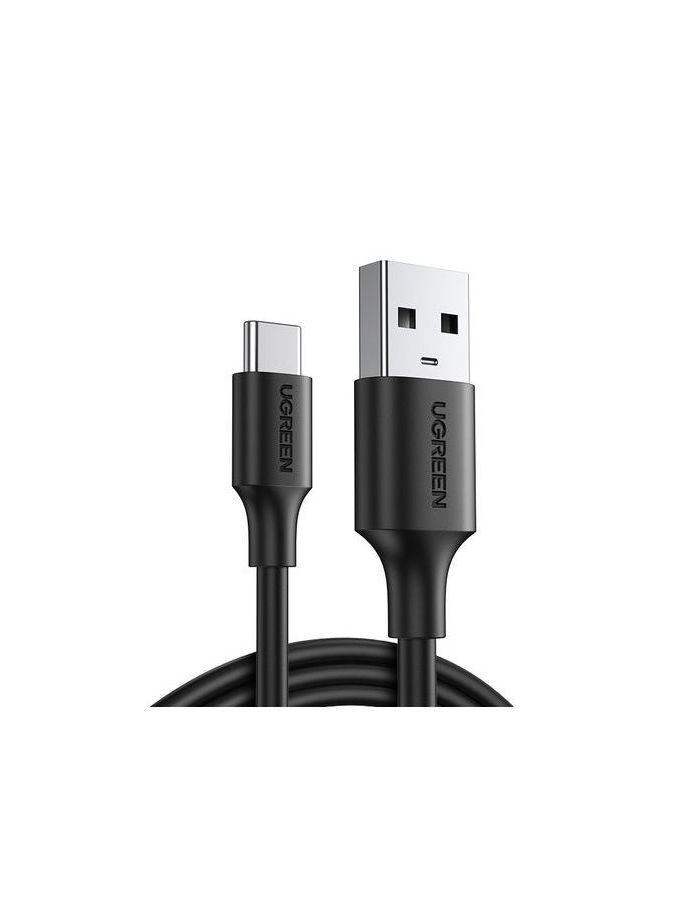 Кабель UGREEN US287 (60117) USB-A 2.0 to USB-C Cable Nickel Plating. 1,5м. черный ugreen 10362 кабель ugreen us122 usb a usb b цвет черный 15m