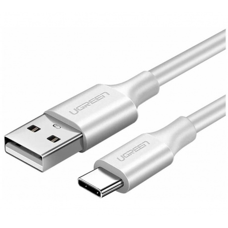 Кабель UGREEN US287 (60121) USB-A 2.0 to USB-C Cable Nickel Plating. 1 м. белый - фото 1