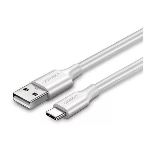 Кабель UGREEN US287 (60122) USB-A 2.0 to USB-C Cable Nickel Plating. 1,5м. белый