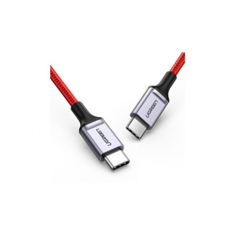 Кабель UGREEN US294 (60186) USB 2.0 Type C Male to Male Cable Aluminum Nickel Plating. 1 м. красный - фото 2