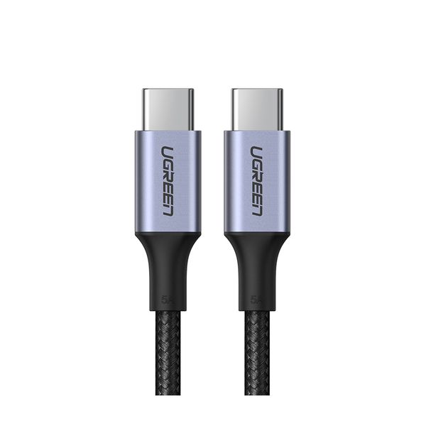 Кабель UGREEN US316 (90120) USB-C 2.0 to USB-C 2.0 5A Data Cable. 3м. черный usb 4 thunderbolt 3 cable 40g bps super speed usb c data cable 100w 5a 20v 3 1 5k 60hz type c charger cable for macbook pro