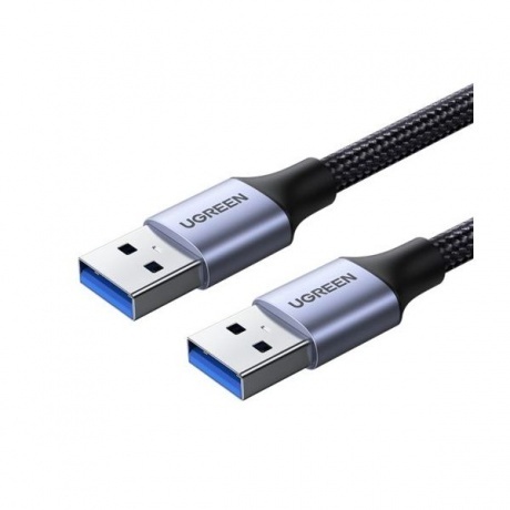 

Кабель UGREEN US373 (80791) USB-A Male to USB-A Male USB 3.0 Alu Case Braided Cable. 2м. черный