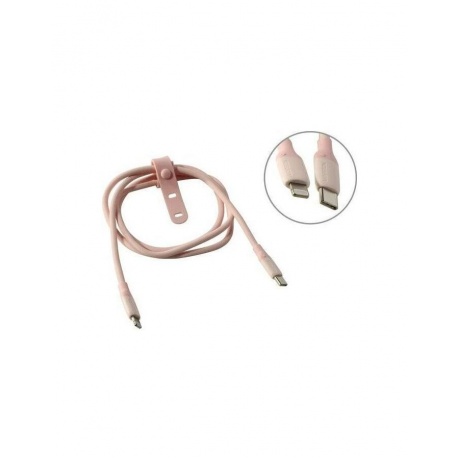 Кабель UGREEN US387 (60625)  USB-C to Lightning Silicone Cable.  1 м. розовый - фото 2