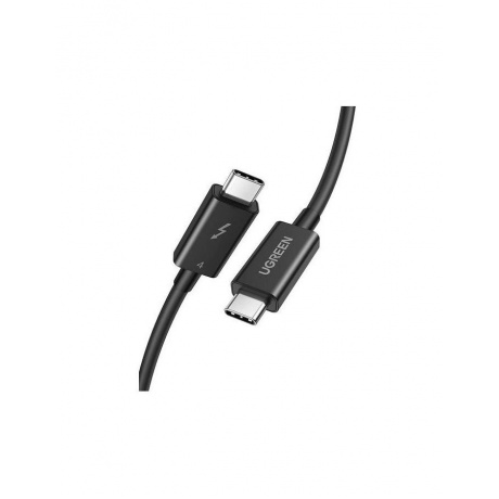 Кабель UGREEN US501 (60621) USB-C to USB-C Thunderbolt 4 40Gbps 100W Data Cable. 2 м. черный - фото 2
