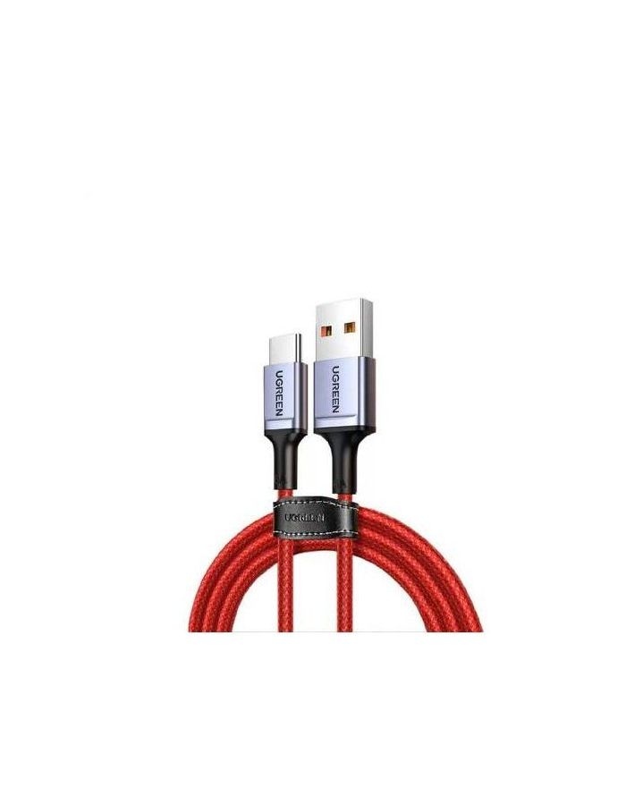 Кабель UGREEN US505 (20527) USB 2.0 to Type-C 6A Aluminium Alloy Cable. 1м. красный кабель usb ifi audio type c 90 otg cable