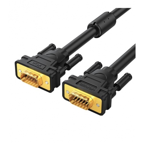 Кабель UGREEN VG101 (11632) VGA Male to Male Cable. 5 м. черный - фото 1