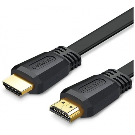 Кабель плоский UGREEN ED015 (70159) HDMI Flat Cable. 2 м. черный - фото 1