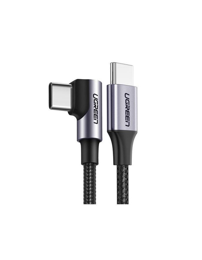 Кабель угловой UGREEN US255 (50123) Gray/Black usb 3 0 cable flat usb extension cable male to female data cable right angle 90 degree usb3 0 extender cord