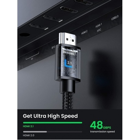 Кабель-удлинитель UGREEN HD151 (40447) HDMI 8K Black - фото 3