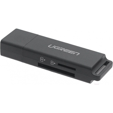 Кардридер UGREEN CM104 (40752) USB 3.0 to TF + SD Dual Card Reader.  черный - фото 2