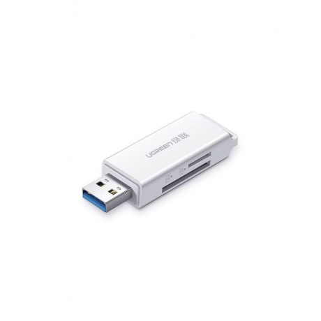 Кардридер UGREEN CM104 (40753) USB 3.0 to TF + SD Dual Card Reader. белый - фото 1