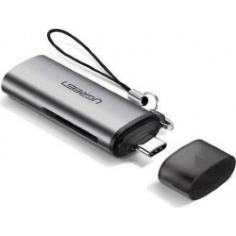 Кардридер UGREEN CM184 (50704) USB-C TF + SD Card Reader. серый