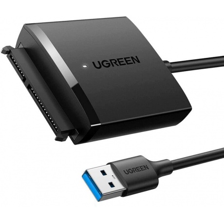 Конвертер UGREEN CM257 (60561) USB 3.0 A To 3.5''/2.5&quot; SATA Converter. черный - фото 2