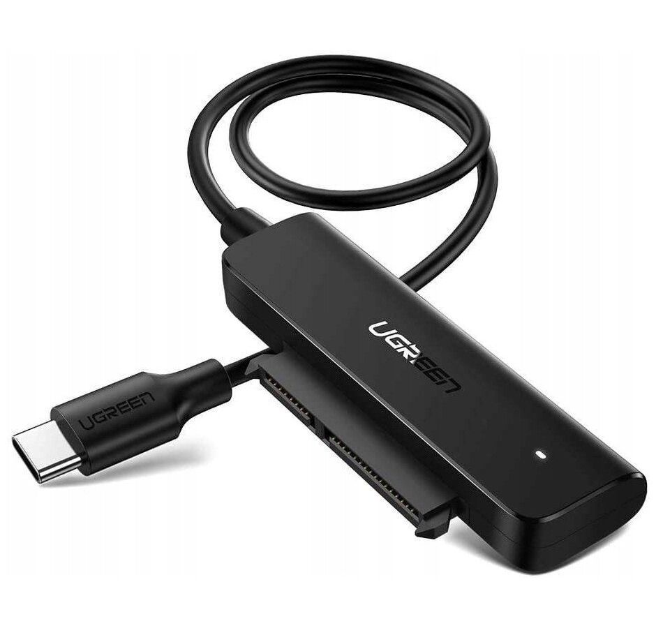Конвертер UGREEN CM321 (70610) USB-C 3.0 to 2.5-Inch SATA Converter. 50 см. черный конвертер ugreen cm323 70693 hdmi to usb c converter серый