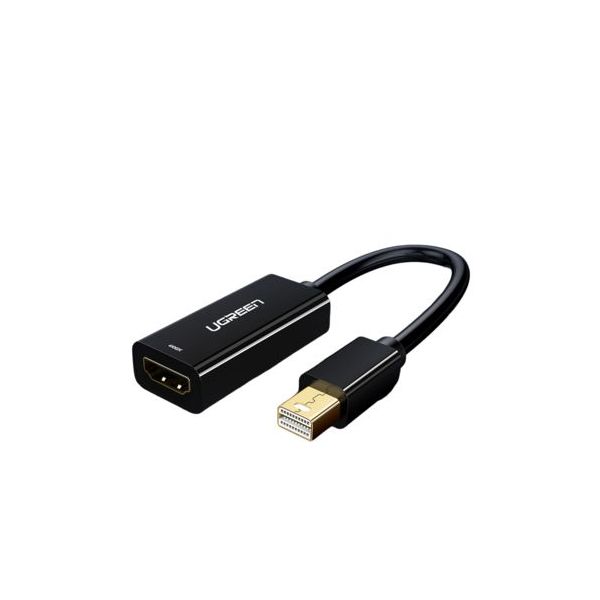 Конвертер UGREEN MD112 (10461) Mini DP to HDMI Female Converter 1080p. черный - фото 1