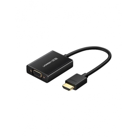 Конвертер UGREEN MM102 (40233) HDMI to VGA Converter with Audio. черный - фото 1