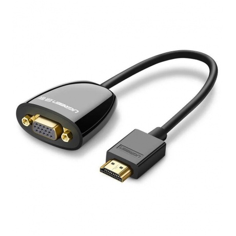 Конвертер UGREEN MM105 (40253) HDMI to VGA Converter without Audio. черный - фото 1