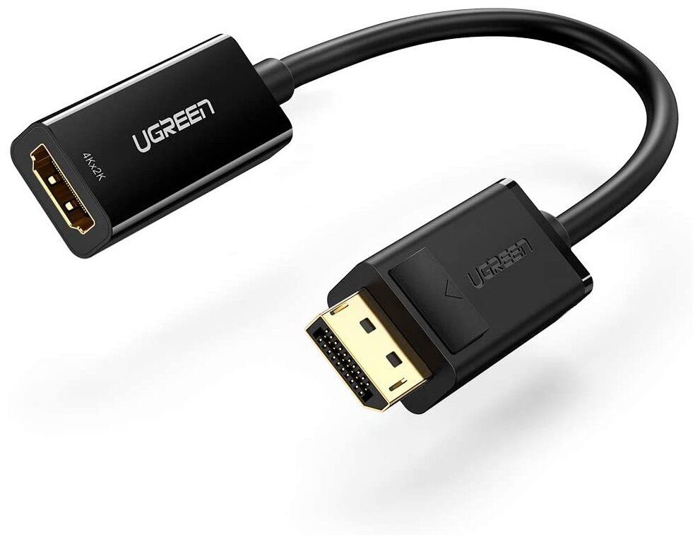 Конвертер UGREEN MM137 (40363) DP to HDMI Female Converter 4K*2K@30Hz. черный - фото 1