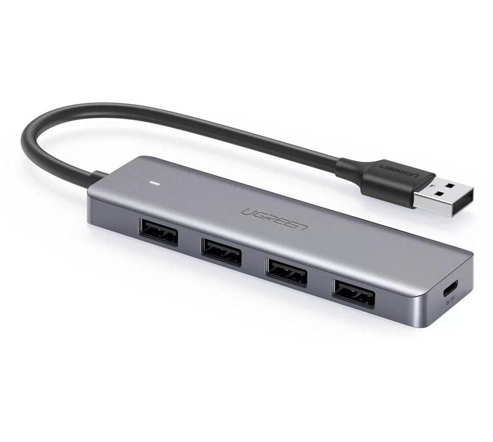 цена Хаб UGREEN CM219 (50985) 4-Ports USB A 3.0 Hub. серый