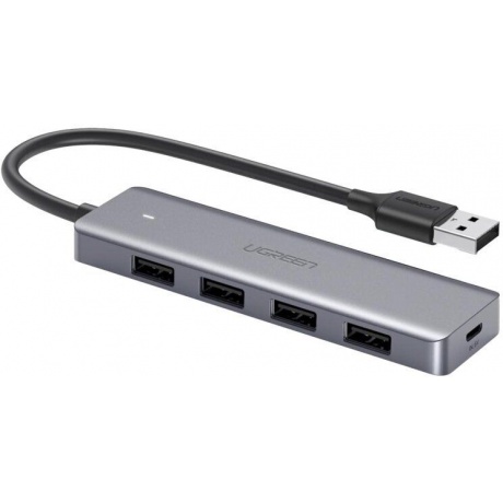 Хаб UGREEN CM219 (70336) 4-Ports USB-C 3.0 Hub. серый - фото 2