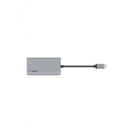 Адаптер Belkin 4в1 USB-C - HDMI, 2xUSB-A, USB-C, 100Вт, серый - фото 5
