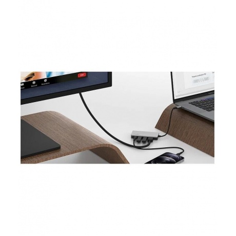 Адаптер Belkin 4в1 USB-C - HDMI, 2xUSB-A, USB-C, 100Вт, серый - фото 7