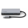 Адаптер Belkin 4в1 USB-C - HDMI, 2xUSB-A, USB-C, 100Вт, серый