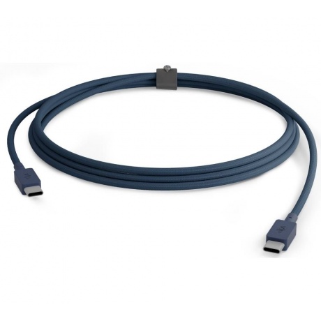 Дата-кабель VLP Nylon Cable USB C - USB C, 1.2м, темно-синий - фото 3