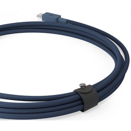Дата-кабель VLP Nylon Cable USB C - USB C, 1.2м, темно-синий - фото 4