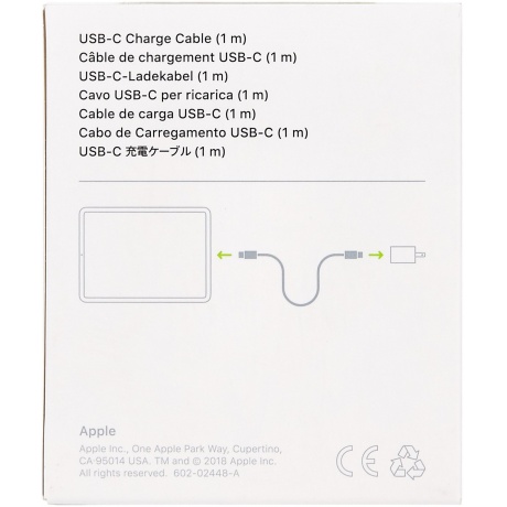 Кабель Apple USB-C 60W Charge Cable 1M (MQKJ3) - фото 6
