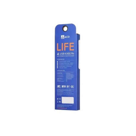 Кабель ACD-Life MicroUSB - USB-A, 1м, синий (ACD-U920-M1L) - фото 4