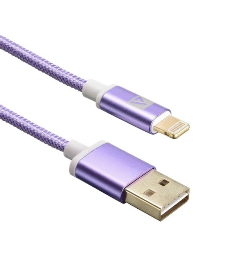 кабель acd usb 3 0 a m b m acd u3abm 2 м черный Кабель ACD-Style Lightning - USB-A, 1м, фиолетовый (ACD-U913-P6P)