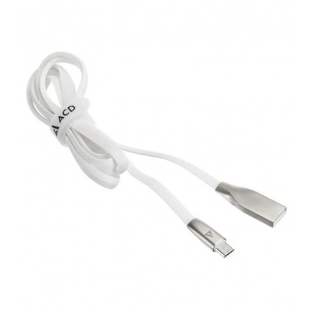 Кабель ACD-Infinity MicroUSB - USB-A, 1.2м, белый (ACD-U922-M1W) - фото 2