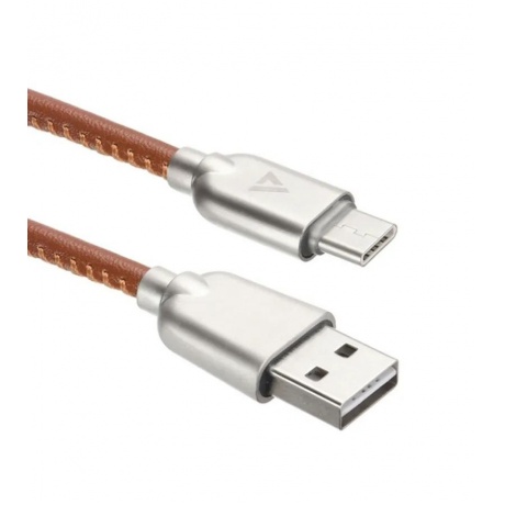 Кабель ACD-Allure Type-C - USB-A Кожа, 1м, коричневый (ACD-U926-C2N) - фото 1