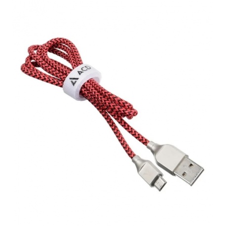 Кабель ACD-Titan MicroUSB - USB-A, 1м, красно-черный (ACD-U927-M1R) - фото 2