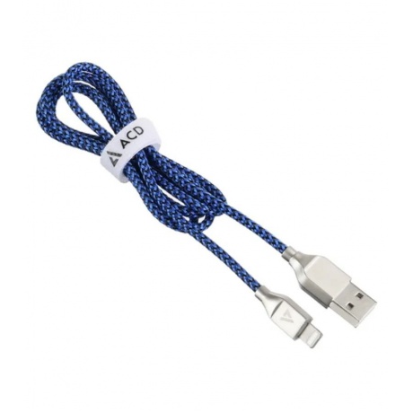 Кабель ACD-Titan Lightning - USB-A, 1м, сине-черный (ACD-U927-P5L) - фото 2