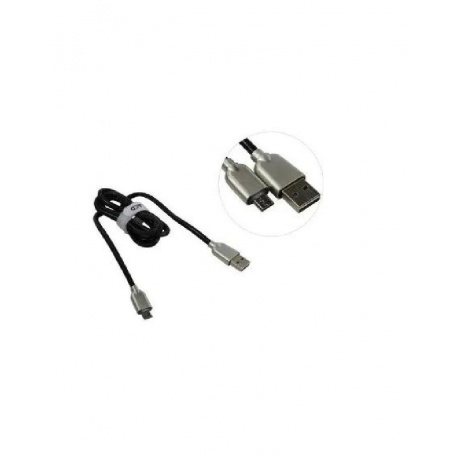 Кабель ACD-Allure MicroUSB - USB-A Кожа, 1м, черный (ACD-U926-M1B) - фото 1