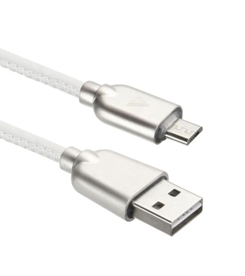Кабель ACD-Allure MicroUSB - USB-A Кожа, 1м, белый (ACD-U926-M1W)