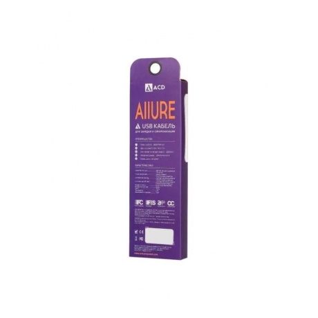 Кабель ACD-Allure Lightning - USB-A Кожа, 1м, белый (ACD-U926-P5W) - фото 3