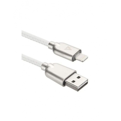 Кабель ACD-Allure Lightning - USB-A Кожа, 1м, белый (ACD-U926-P5W) - фото 4