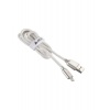 Кабель ACD-Allure Lightning - USB-A Кожа, 1м, белый (ACD-U926-P5...