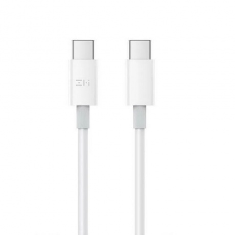 Кабель ZMI USB-C to USB-C cable 5A (1.5m) white 100W (ZMKAL08ECNWH) - фото 1